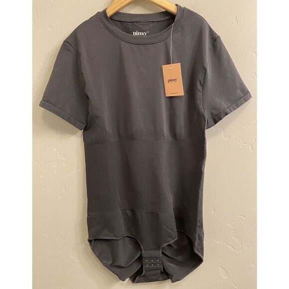 Pinsy Women’s Sz 2X Gray Butter Sculpt Tee Shapewear Shapesuit Bodysuit - Picture 1 of 5